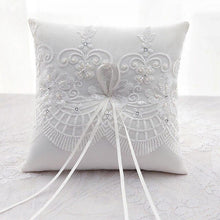 Load image into Gallery viewer, Wedding Floral Lace Ring Pillow