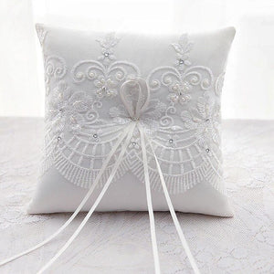 Wedding Floral Lace Ring Pillow