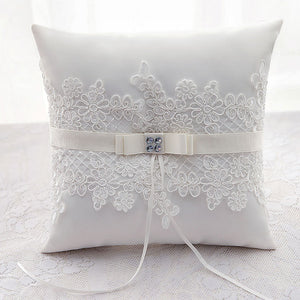 Wedding Floral Lace Ring Pillow