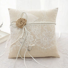 Load image into Gallery viewer, Wedding Floral Lace Ring Pillow