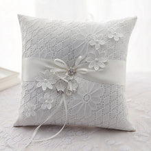 Load image into Gallery viewer, Wedding Floral Lace Ring Pillow