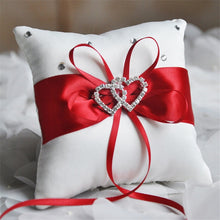 Load image into Gallery viewer, Wedding Heart Satin Bridal Ring Pillow