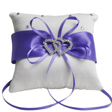 Load image into Gallery viewer, Wedding Heart Satin Bridal Ring Pillow