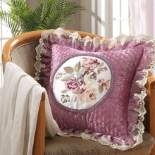 Load image into Gallery viewer, European Style Flower Embroidered 55*55cm Pillowcases