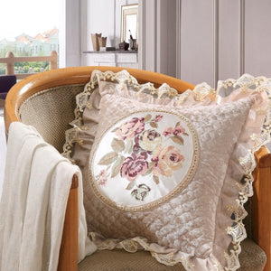 European Style Flower Embroidered 55*55cm Pillowcases
