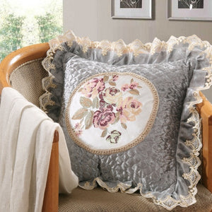 European Style Flower Embroidered 55*55cm Pillowcases