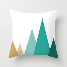 Load image into Gallery viewer, Fuwatacchi Simple Style Blue Geometry Pillow